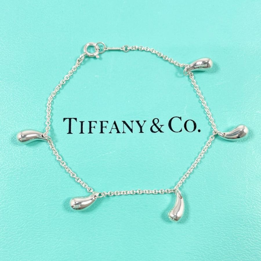 【正規品】ティファニー ティアドロップ 5P ブレスレット シルバー925 袋付 TIFFANY&Co.（ティファニー） ブレスレット ティアドロップ 5P エルサ