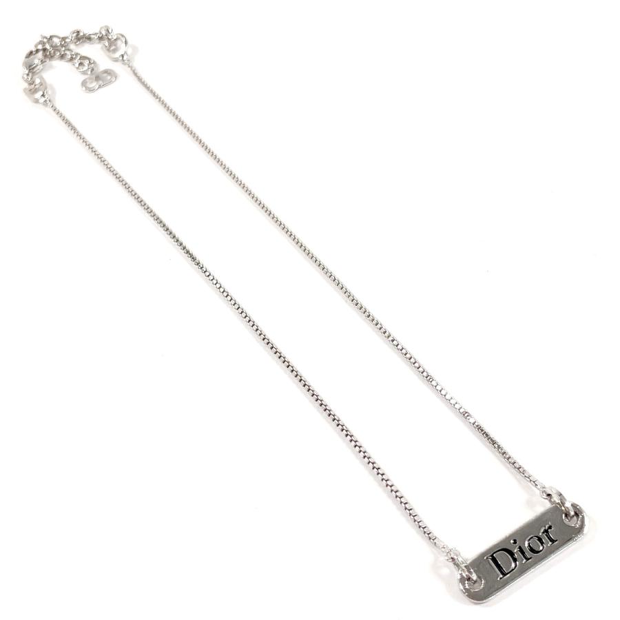 未使用品 Dior シルバー ロゴネックレス クリスチャンディオール Christian Dior シルバー ネックレス 羽根