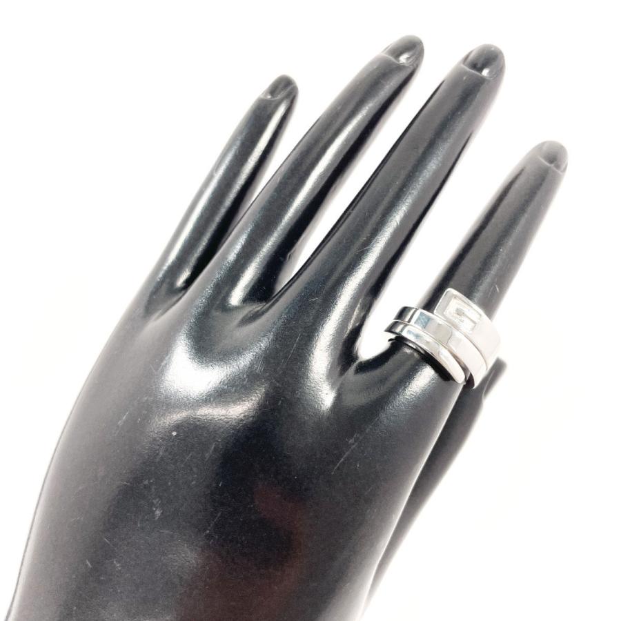 GUCCI グッチ Gロゴ ワイドリング指輪 シルバー 925 18号 箱付き GUCCI