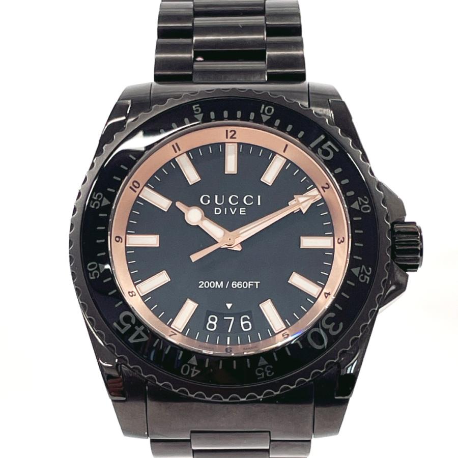 GUCCI（グッチ） 腕時計 YA136213 ダイブ ステンレススチール ブラック