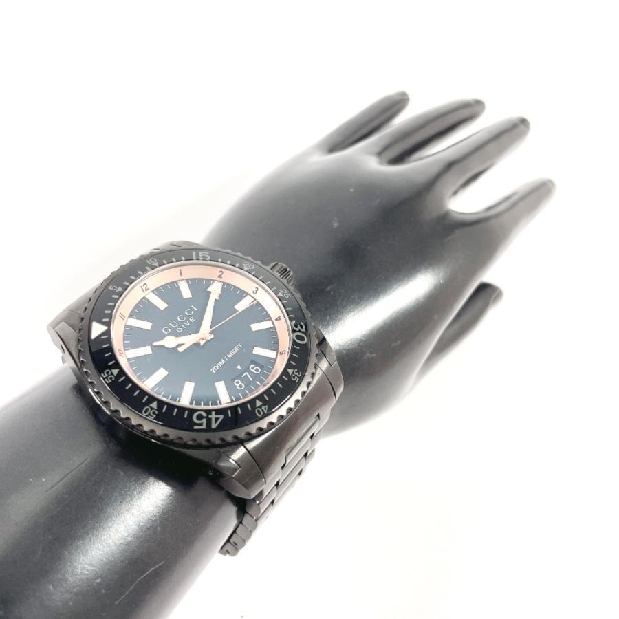 GUCCI（グッチ） 腕時計 YA136213 ダイブ ステンレススチール ブラック