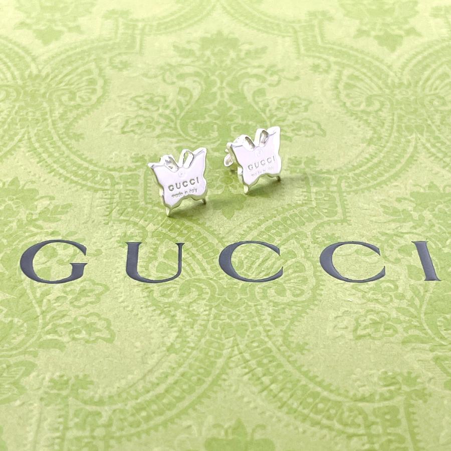 GUCCI（グッチ） ピアス バタフライ 蝶 スタッド シルバー925/K14