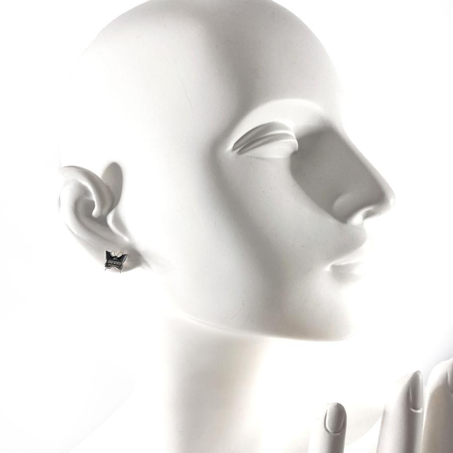 GUCCI グッチ ピアス バタフライ 蝶 スタッド シルバー925/K14