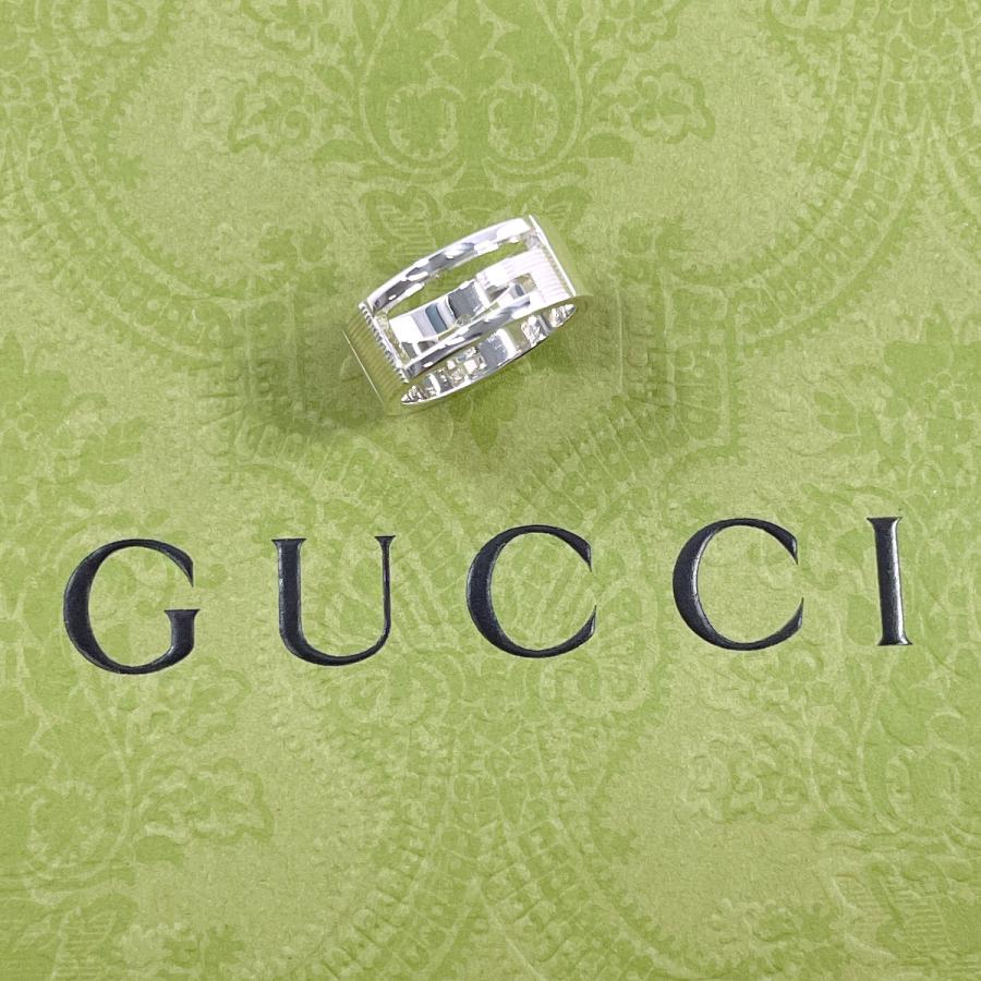 GUCCI(グッチ)　シルバーリング　表記10 GUCCI（グッチ） 9号 リング・指輪 ブランデッド カットアウトG 表記