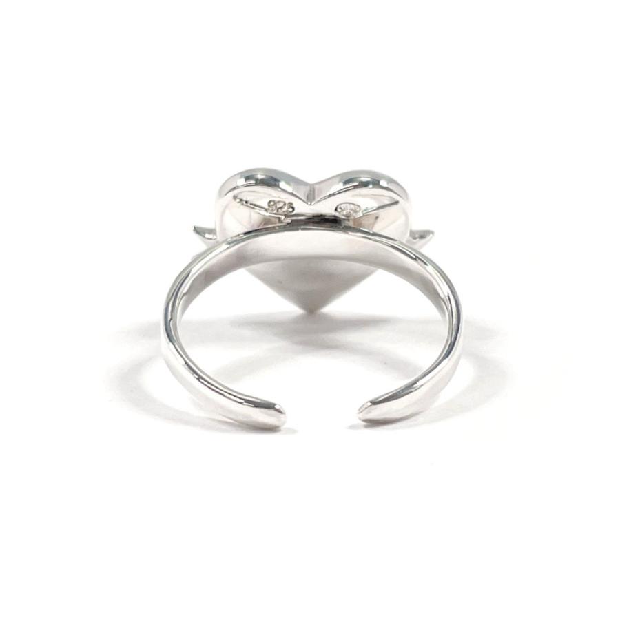 9.5号 ディオール Dior リング・指輪 ハート リボン シルバー925