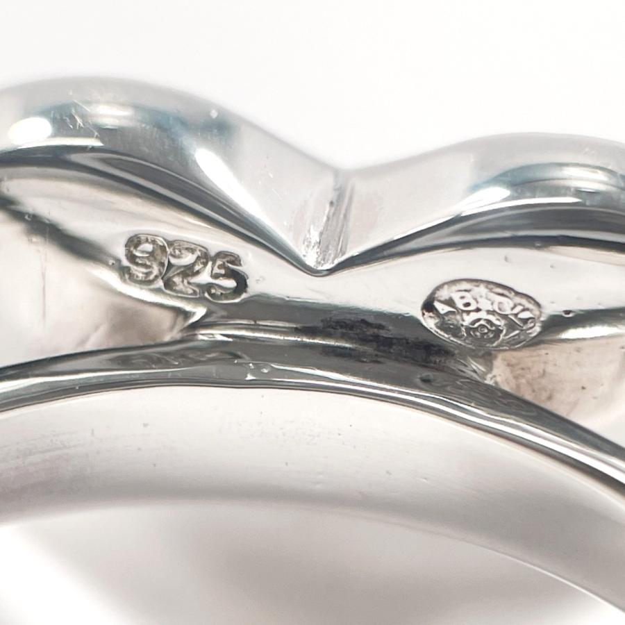 9.5号 ディオール Dior リング・指輪 ハート リボン シルバー925