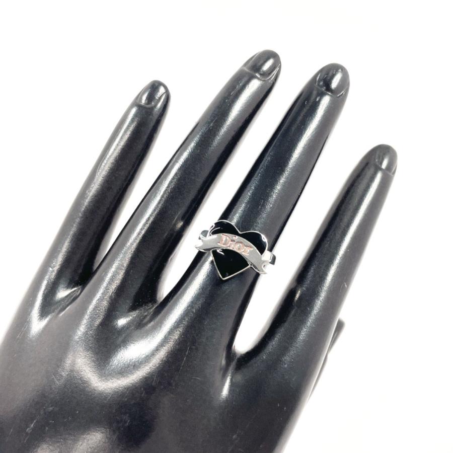 9.5号 ディオール Dior リング・指輪 ハート リボン シルバー925