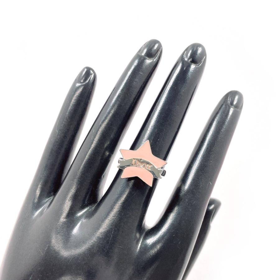 10号 ディオール Dior リング・指輪 スター リボン シルバー925 ピンク