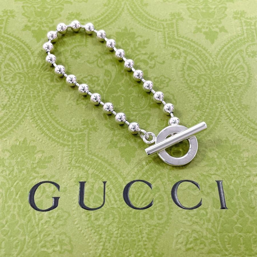 セール‼️2000円割引中‼️【正規品】未使用に近い‼️GUCCI ブレスレット GUCCI（グッチ） ブレスレット ボールチェーン シルバー925