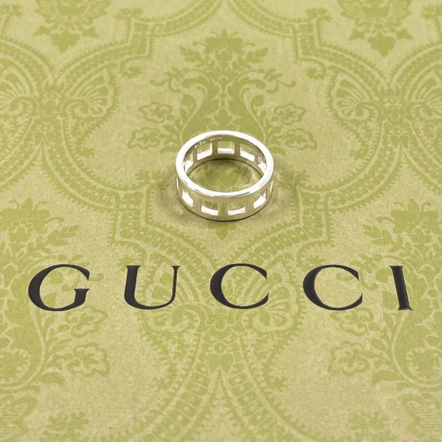 GUCCI（グッチ） 12号 リング・指輪 オープン スクエア シルバー925