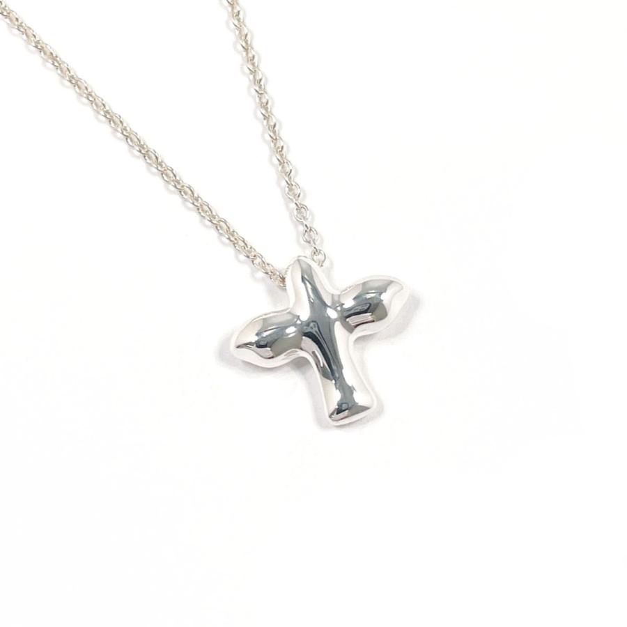 【極美品】TIFFANY ネックレス バード クロス シルバー エルサペレッティ TIFFANY&Co.（ティファニー） ネックレス バード クロス エルサ