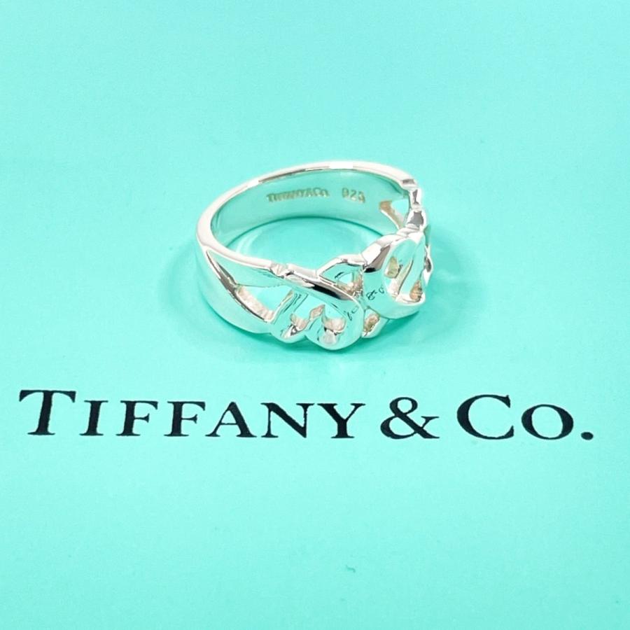 ティファニー　トリプル　ラビングハート　リング　約12号　シルバー　925 TIFFANY&Co.（ティファニー） 12.5号 リング・指輪 トリプル ラビング