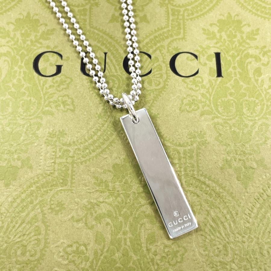 最終価格！GUCCI グッチ シルバーネックレス シルバー925　付属品あり GUCCI（グッチ） ネックレス 010595 09840 0006 プレート ダブル