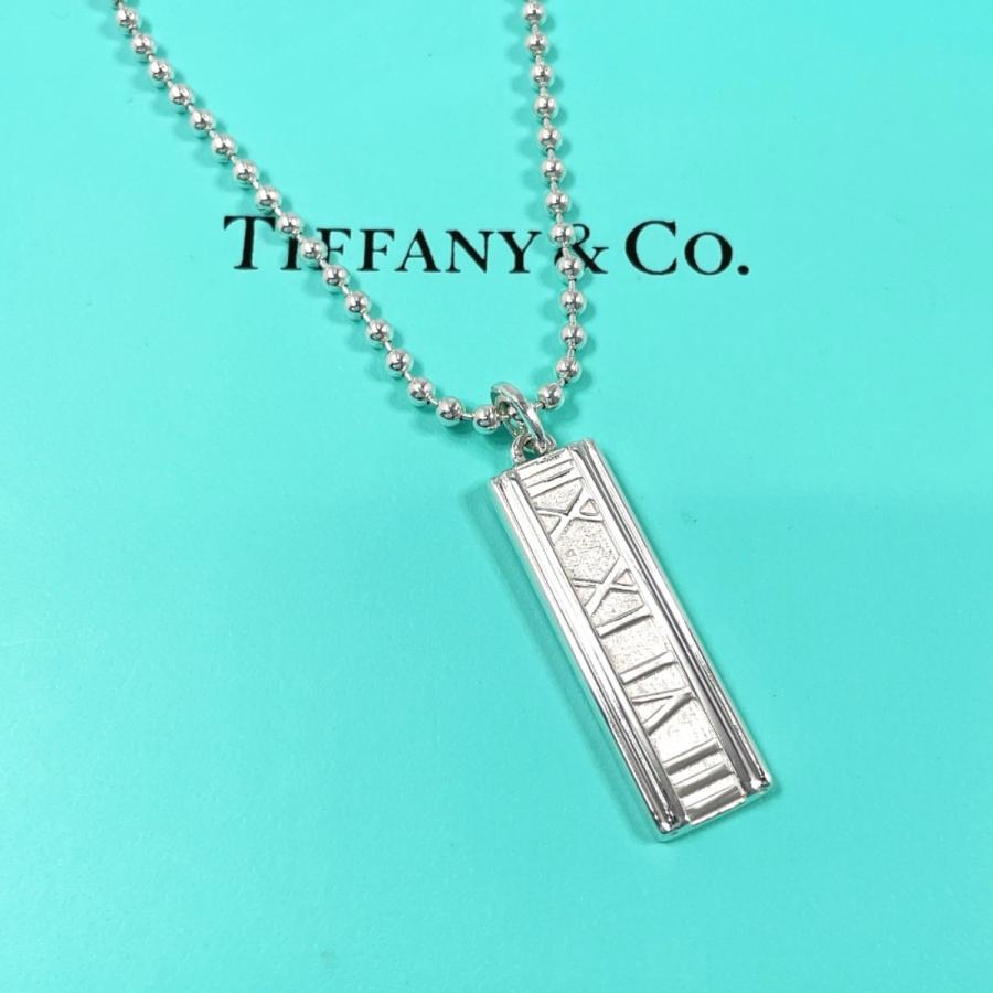 【希少】ティファニー　アトラス　バー　ネックレス　シルバー　社外ボールチェーン TIFFANY&Co.（ティファニー） ネックレス アトラス バー ボール