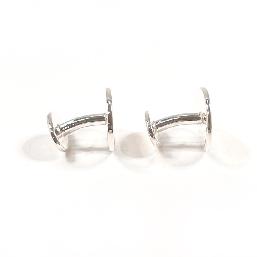 極美品 鏡面仕上げ ティファニー リターントゥ オーバル カフリンクス シルバー TIFFANY&Co.（ティファニー） カフス カフリンクス リターントゥ