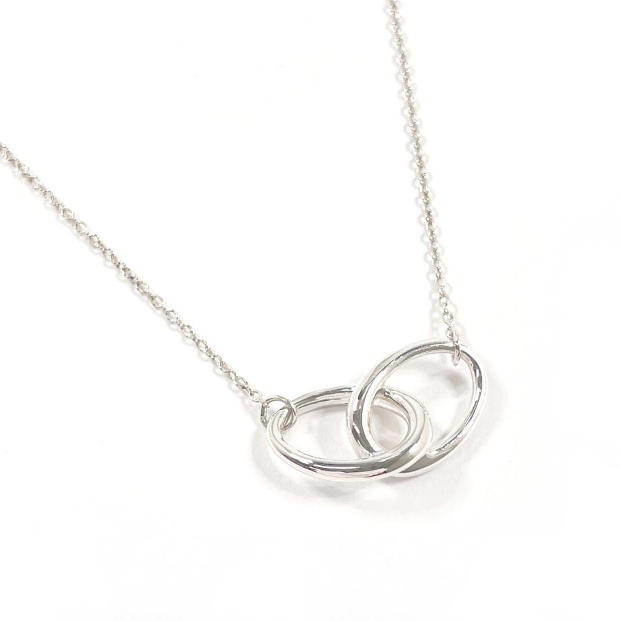 美品　ティファニーエルサ・ペレッティ ダブルループネックレス　シルバー925 TIFFANY&Co.（ティファニー） ネックレス ダブルループ エルサ