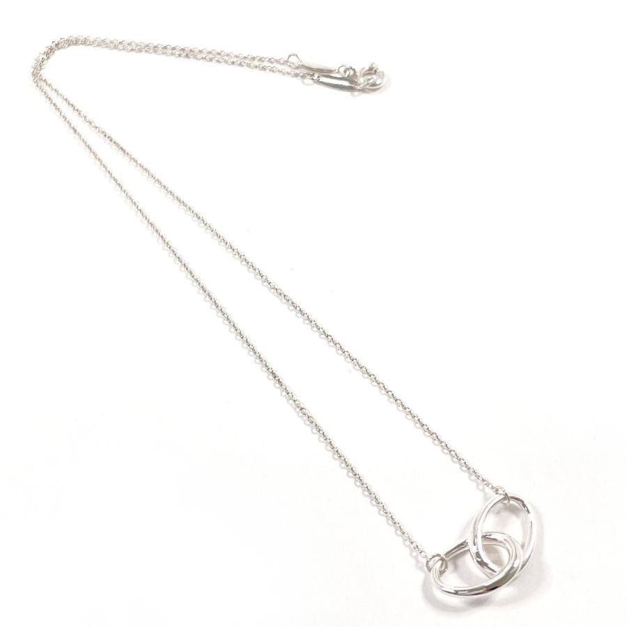 美品　ティファニーエルサ・ペレッティ ダブルループネックレス　シルバー925 TIFFANY&Co.（ティファニー） ネックレス ダブルループ エルサ