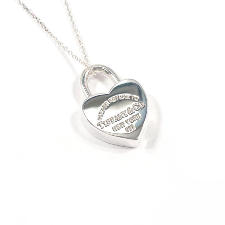 ティファニー ネックレス リターントゥハートロック カデナ シルバー 925美品 TIFFANY&Co.（ティファニー） ネックレス ハート ロック リターントゥ