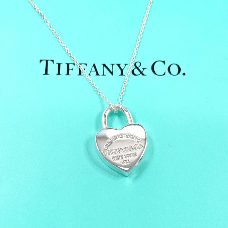 ティファニー ネックレス リターントゥハートロック カデナ シルバー 925美品 TIFFANY&Co.（ティファニー） ネックレス ハート ロック リターントゥ