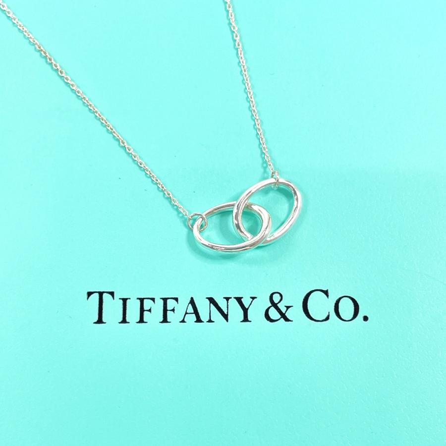 美品　ティファニーエルサ・ペレッティ ダブルループネックレス　シルバー925 TIFFANY&Co.（ティファニー） ネックレス ダブルループ エルサ
