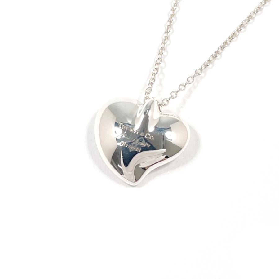 美品 Tiffany&Co. ティファニー カーブドハート シルバー ネックレス TIFFANY&Co.（ティファニー） ネックレス カーブド ハート エルサ