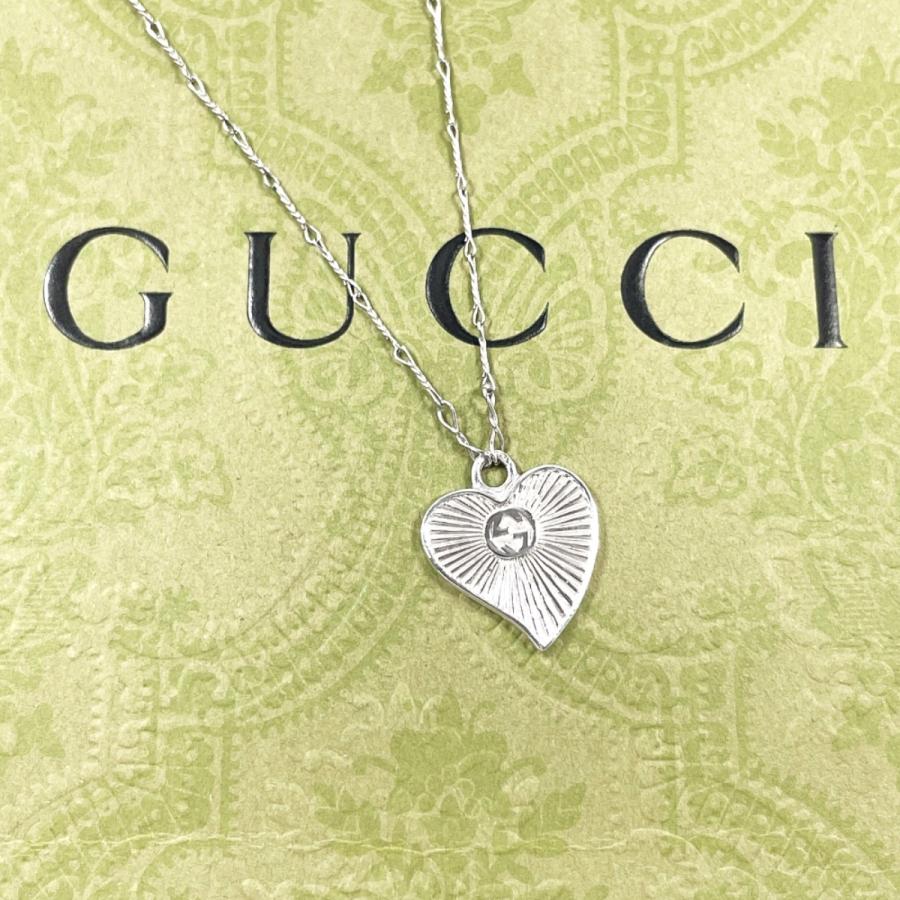 GUCCI（グッチ） ネックレス ハート インターロッキングG シルバー925