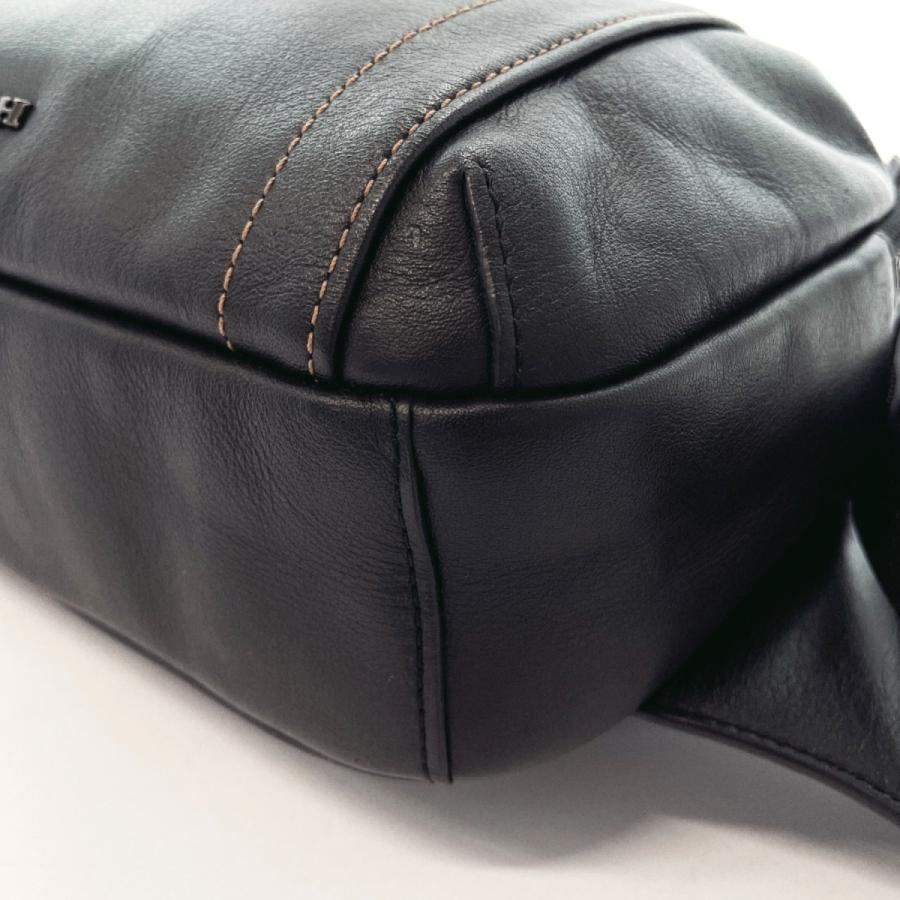 COACH コーチ ボディバッグ F37594 レザー ブラック メンズ 中古 COACH コーチ ボディバッグ F37594 レザー ブラック メンズ 中古