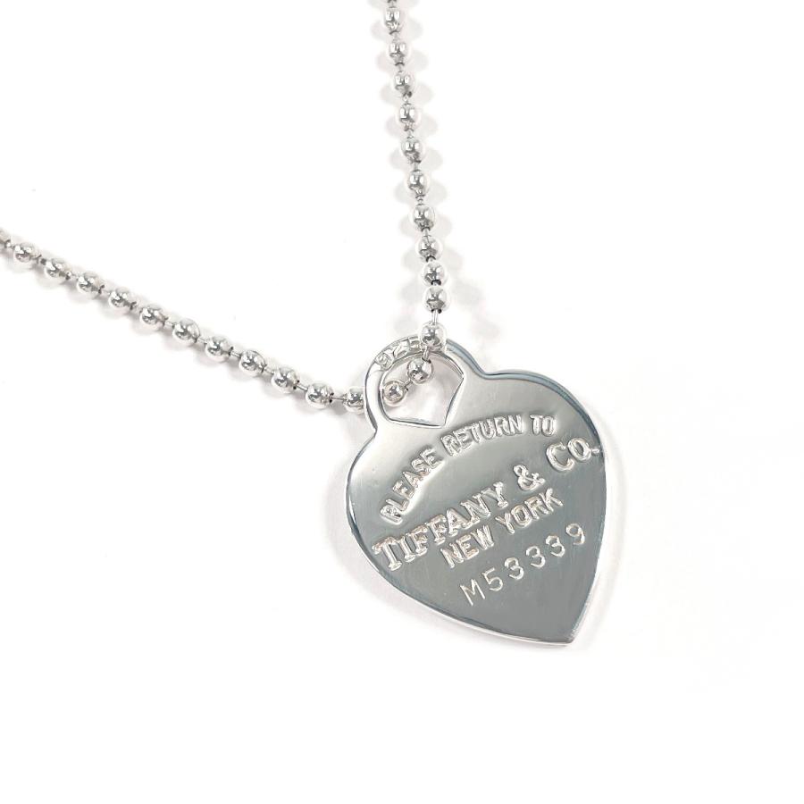 ティファニー❤️ノーツ ハート ネックレス シルバー925 調節可能チェーン TIFFANY&Co.（ティファニー） ネックレス ハート タグ リターントゥ