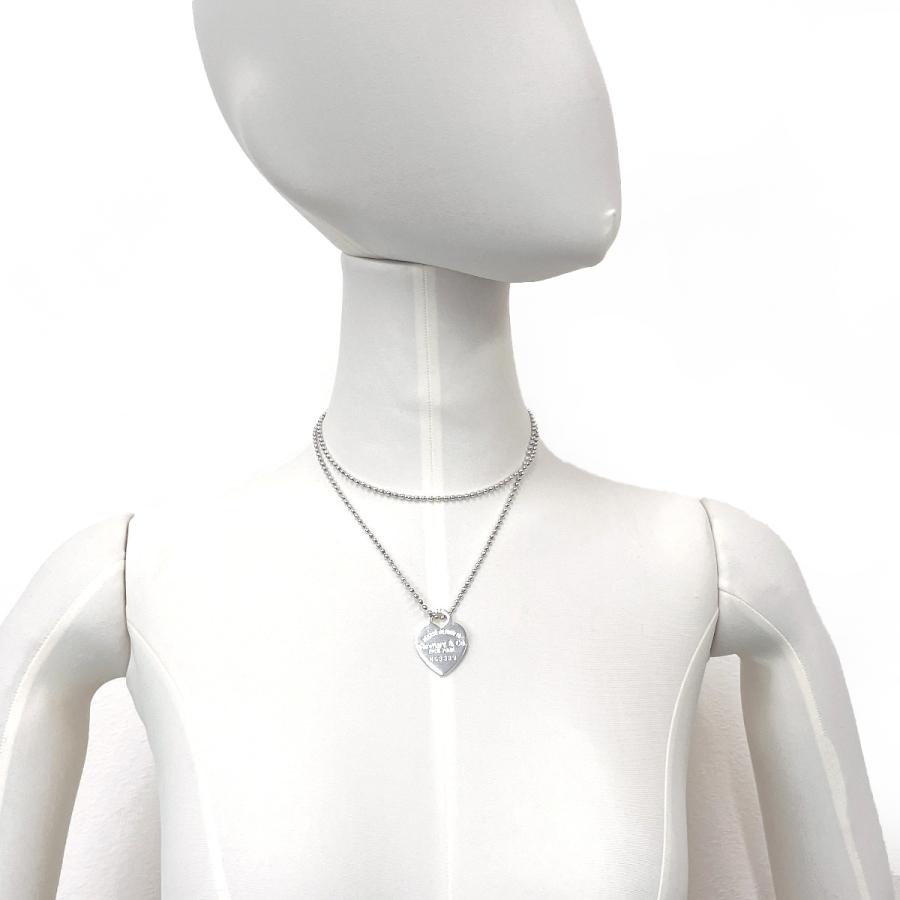 美品◎ ティファニー リターントゥハート ボールチェーン ネックレス シルバー TIFFANY&Co.（ティファニー） ネックレス ハート タグ リターントゥ