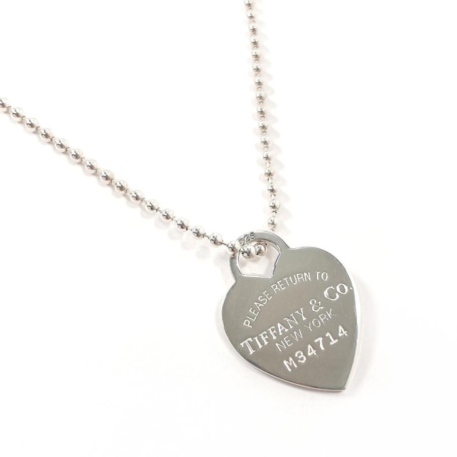 【美品】ティファニー　リターントゥ　ハートタグ　ネックレス　社外ボールチェーン TIFFANY&Co.（ティファニー） ネックレス ハート タグ リターントゥ
