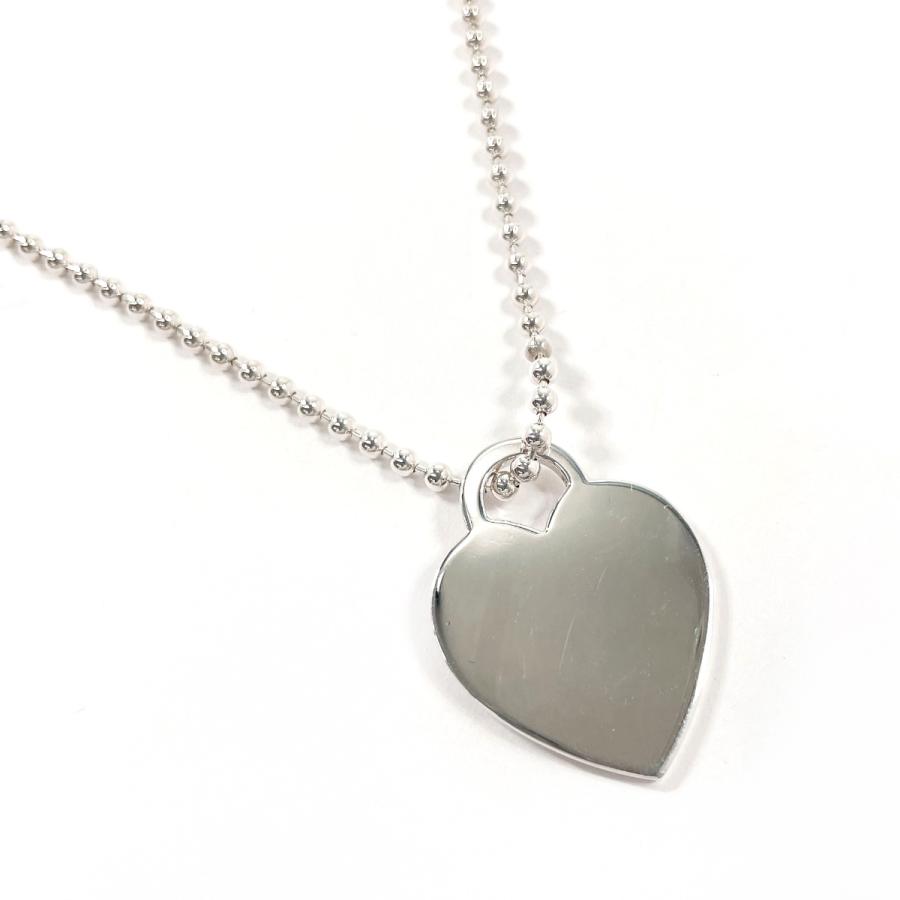 ティファニー❤️ノーツ ハート ネックレス シルバー925 調節可能チェーン TIFFANY&Co.（ティファニー） ネックレス ハート タグ リターントゥ