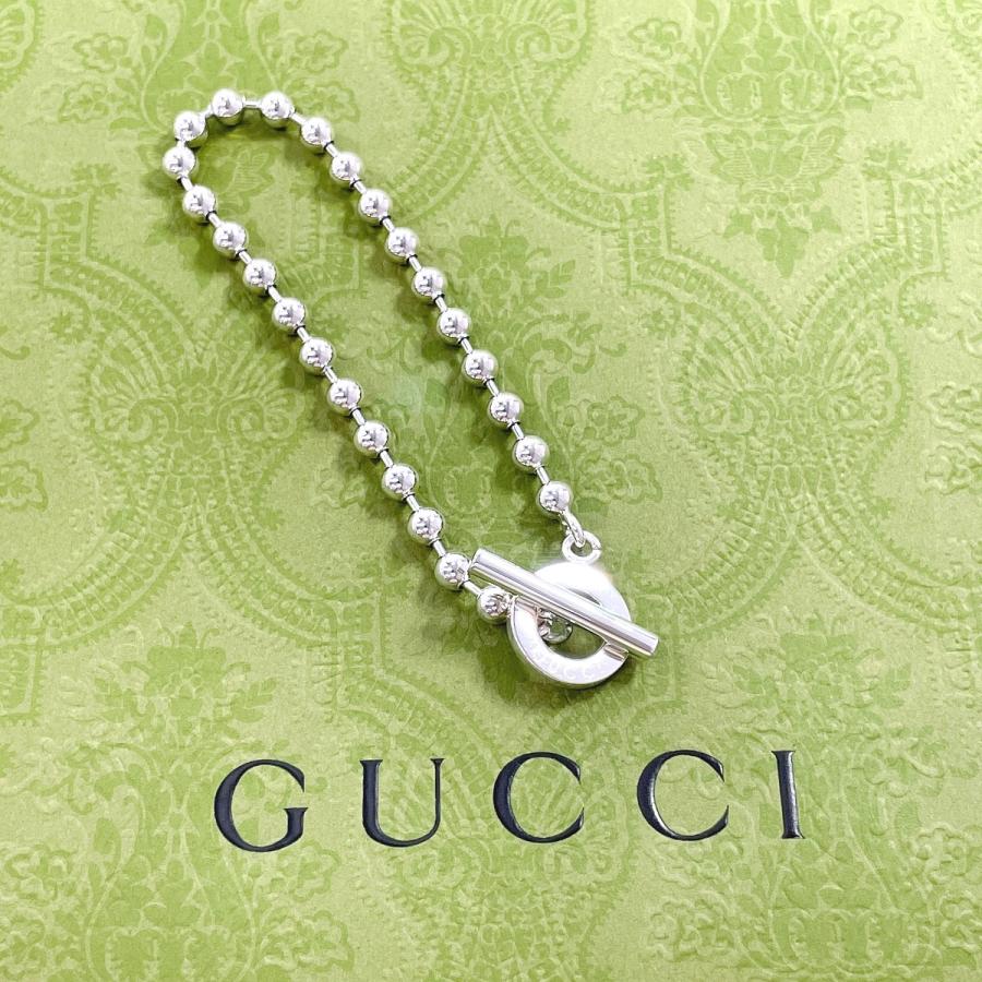 GUCCI グッチ ボールチェーン ブレスレット SV925 18 GUCCI（グッチ） ブレスレット ボールチェーン シルバー925 腕回り18cm