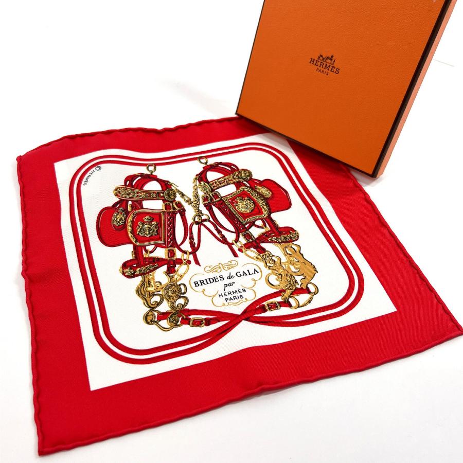 エルメス HERMES スカーフ カレ20 カレナノ ブリッド ドゥ ガラ シルク