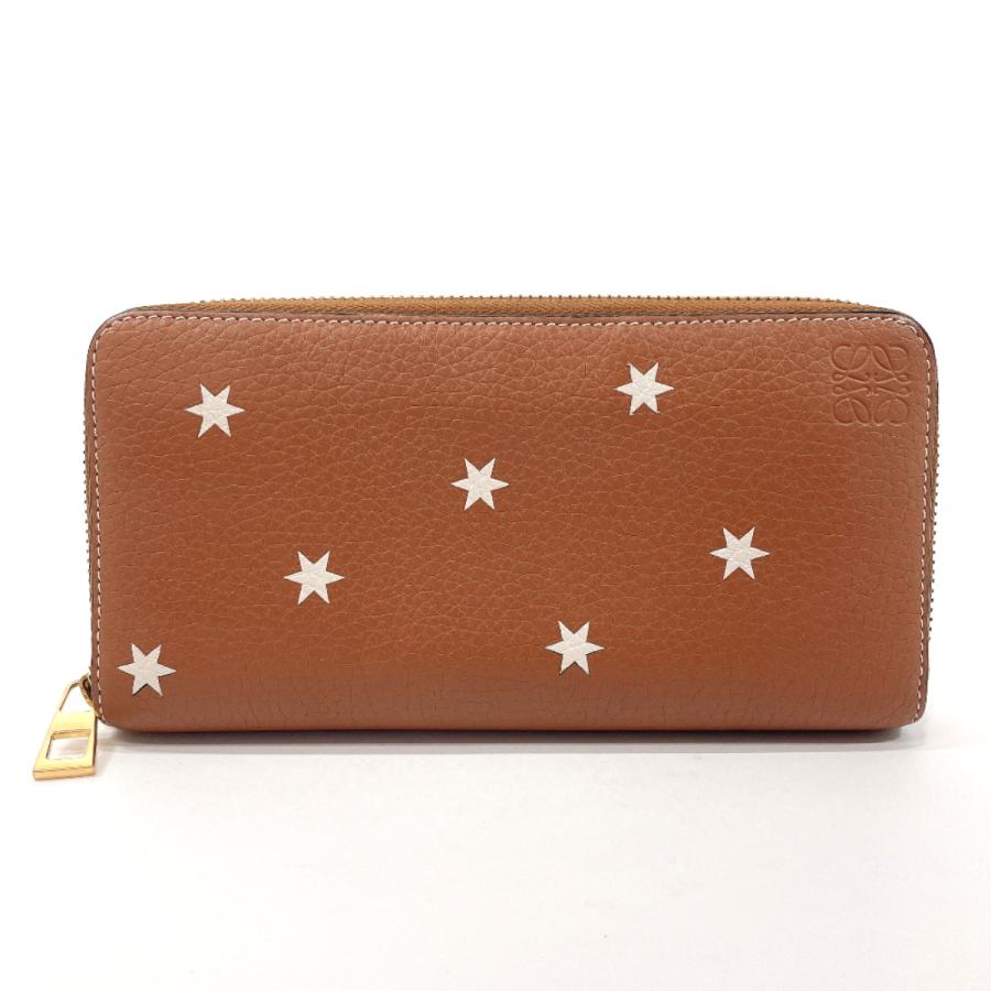 美品●ロエベ　長財布　アナグラム　ロゴ型押し　ラウンドジップ　南京錠　レザー　黒 LOEWE（ロエベ） ラウンドファスナー 長財布 PUZZLE EDGE ZIPPED