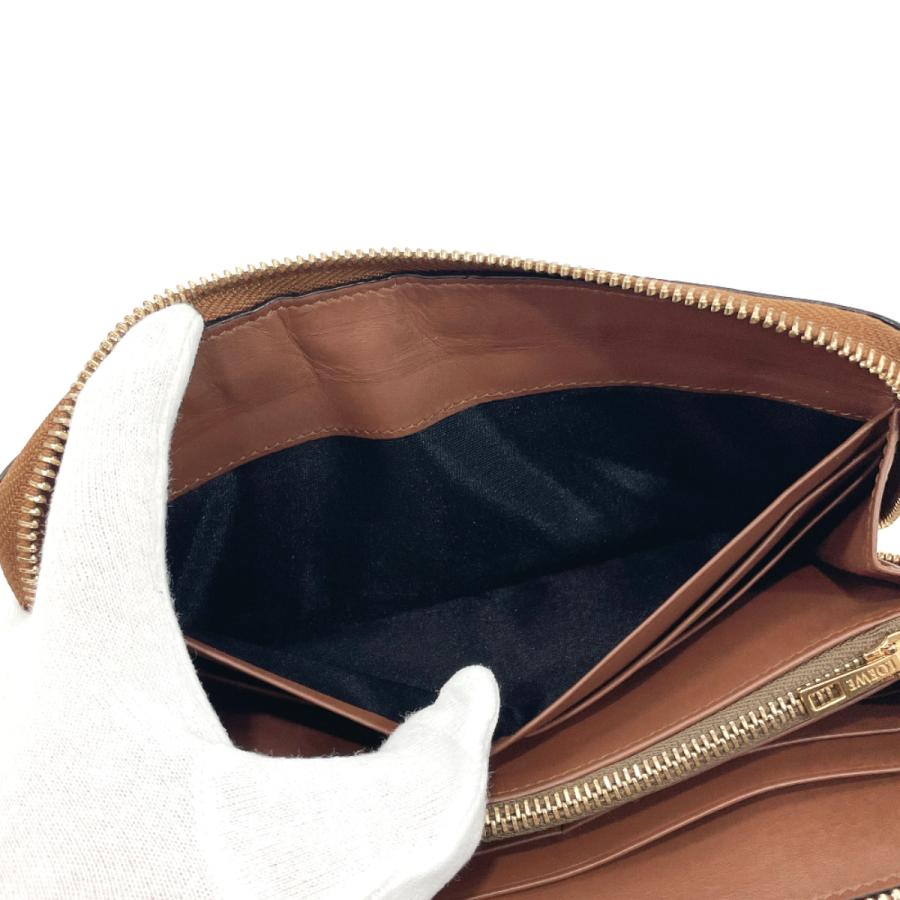 LOEWE（ロエベ） 長財布 スター アナグラム ラウンドファスナー レザー
