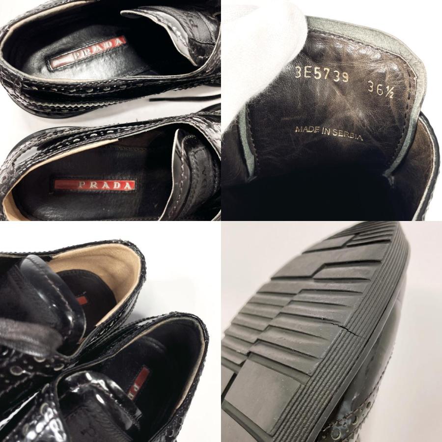 PRADA プラダ スニーカー スポーツウィングチップ エナメル PRADA プラダ スニーカー スポーツウィングチップ エナメル