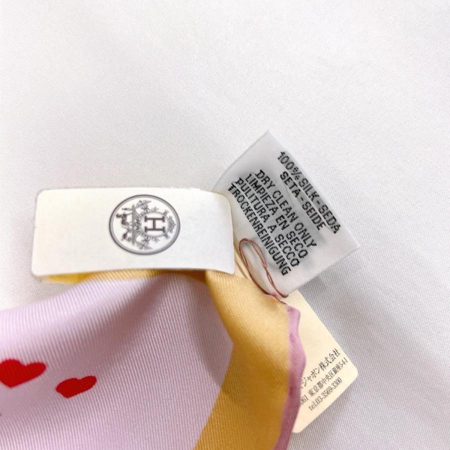 HERMES（エルメス） 新品 スカーフ ストーリー カレ 90 シルク ピンク