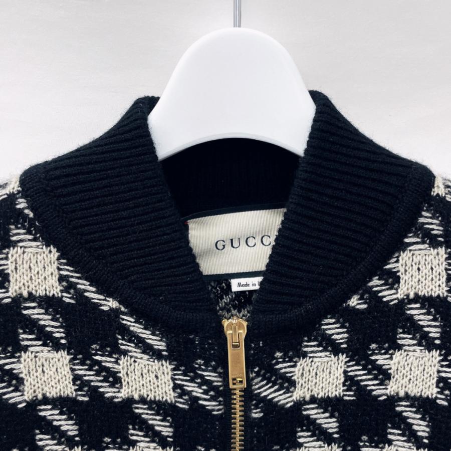 GUCCI グッチ カーディガン ボンバージャケット 595691 千鳥格子 GUCCI グッチ カーディガン ボンバージャケット 595691 千鳥格子