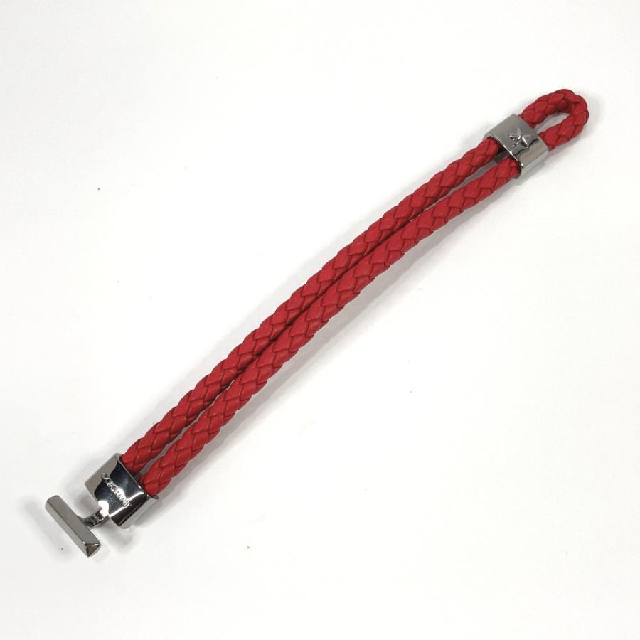 ジミーチュウ JIMMY CHOO ブレスレット バングル レザー レッド