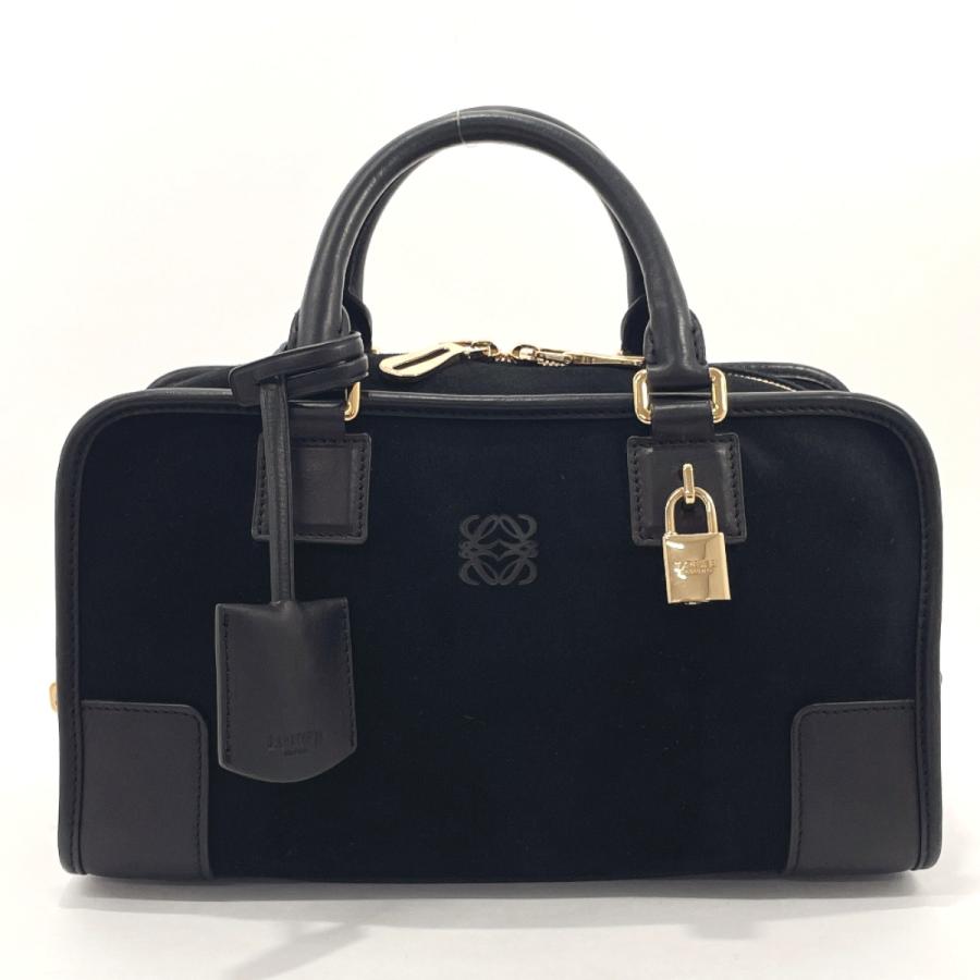 LOEWE（ロエベ） ハンドバッグ アマソナ28 スウェード/レザー ブラック : JP-Brands.com Yahoo!店 - 通販 ...