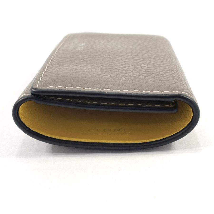 CELINE セリーヌ キーケース U-SD-0157 6連 レザー グレー CELINE セリーヌ キーケース U-SD-0157 6連 レザー グレー