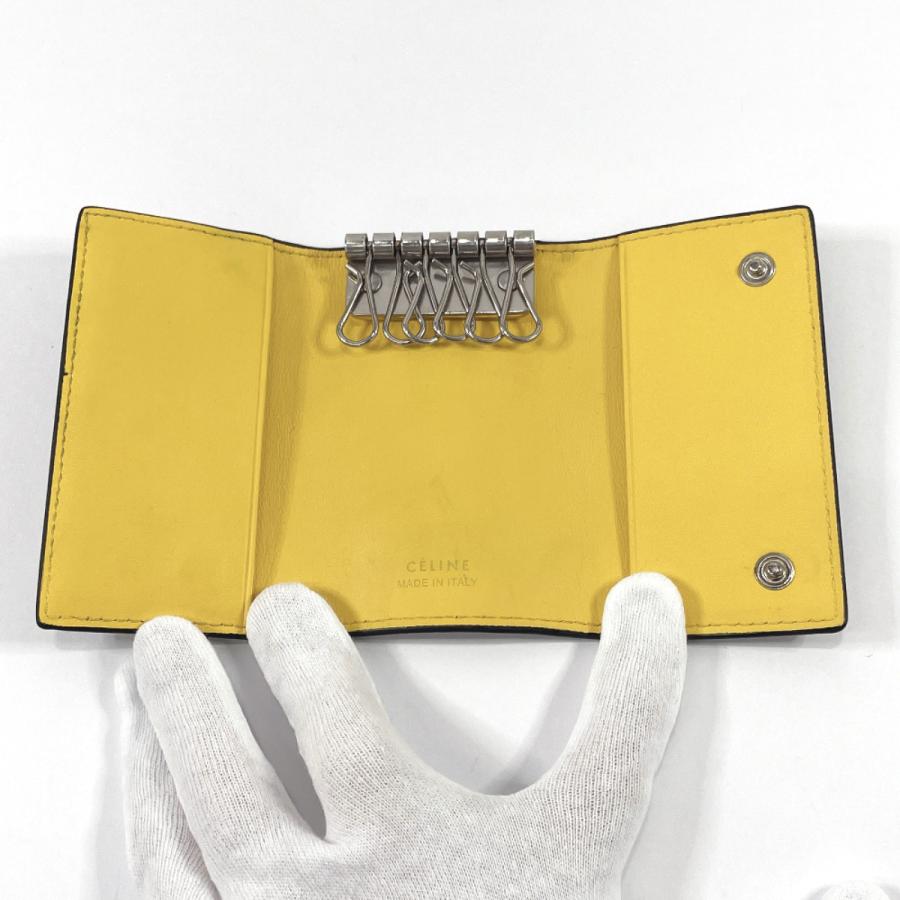 CELINE セリーヌ キーケース U-SD-0157 6連 レザー グレー CELINE セリーヌ キーケース U-SD-0157 6連 レザー グレー