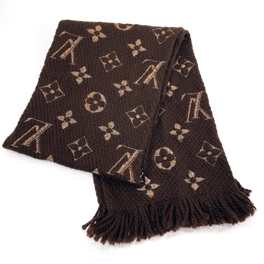 ルイヴィトン エシャルプ ロゴマニア マフラー M71383 ウール ブラウン LOUIS VUITTON（ルイ・ヴィトン） マフラー M71383 エシャルプ ロゴ