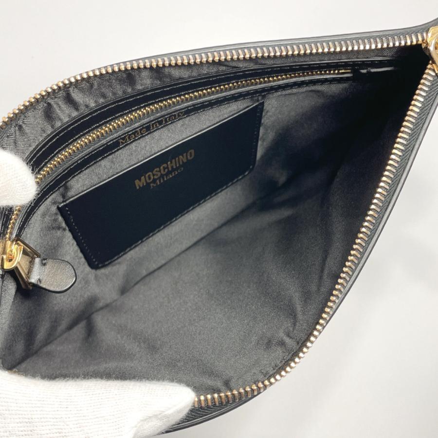 MOSCHINO（モスキーノ） クラッチバッグ クチュール レザー ブラック
