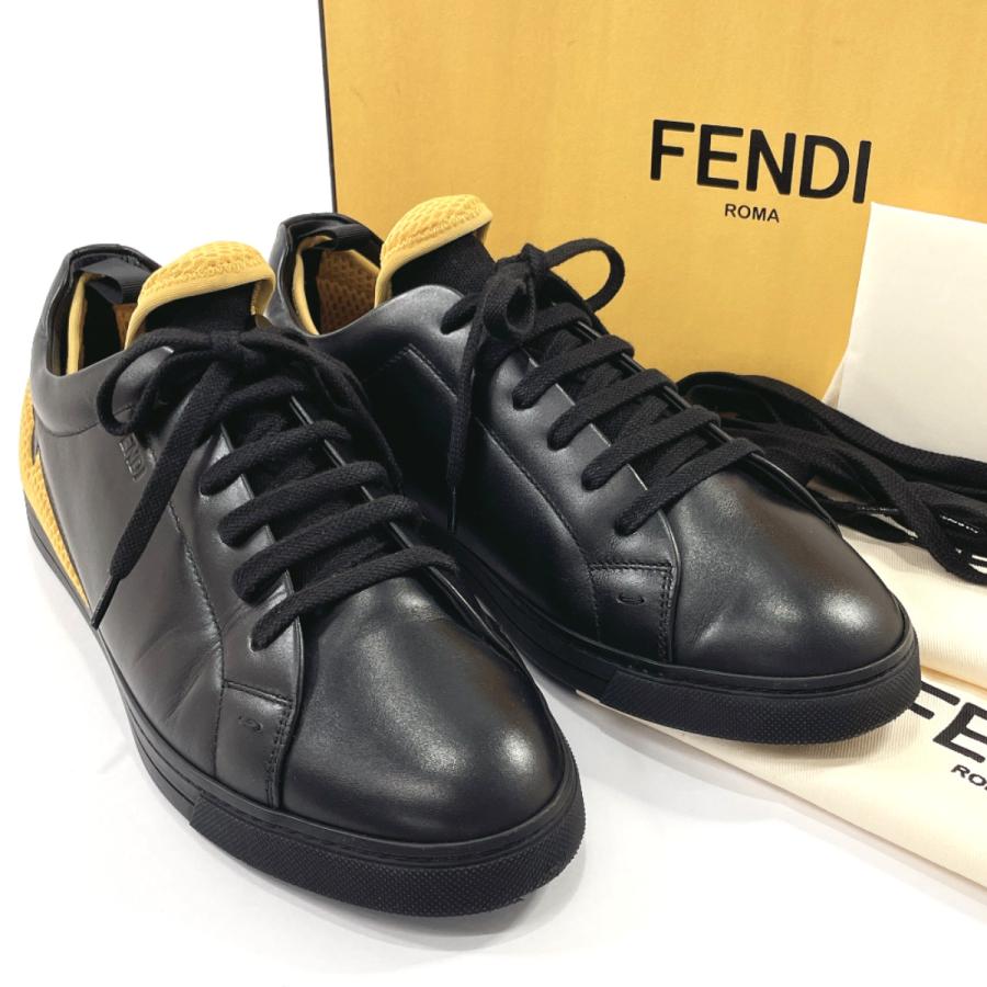 FENDI（フェンディ） スニーカー 7E1287 レザー/ファブリック ブラック