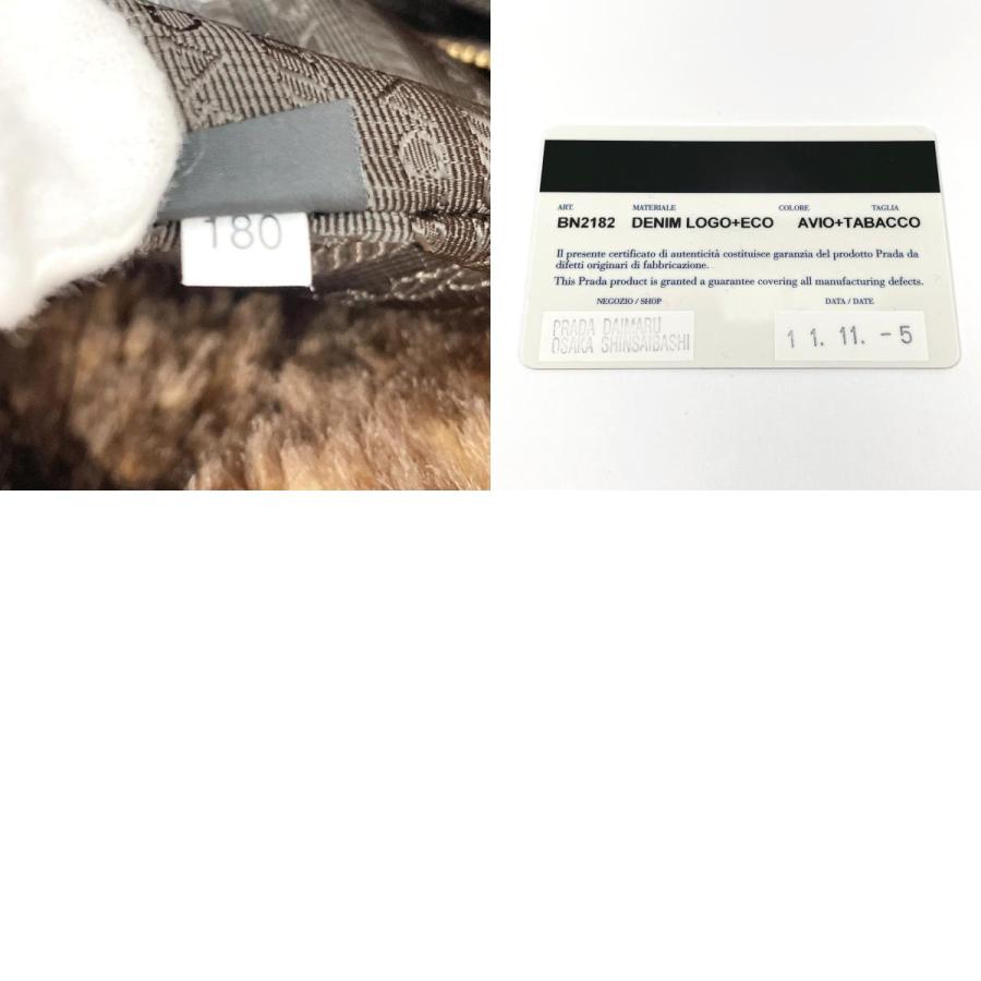 PRADA（プラダ） トートバッグ BN2182 カナパ デニム/フェイクファー