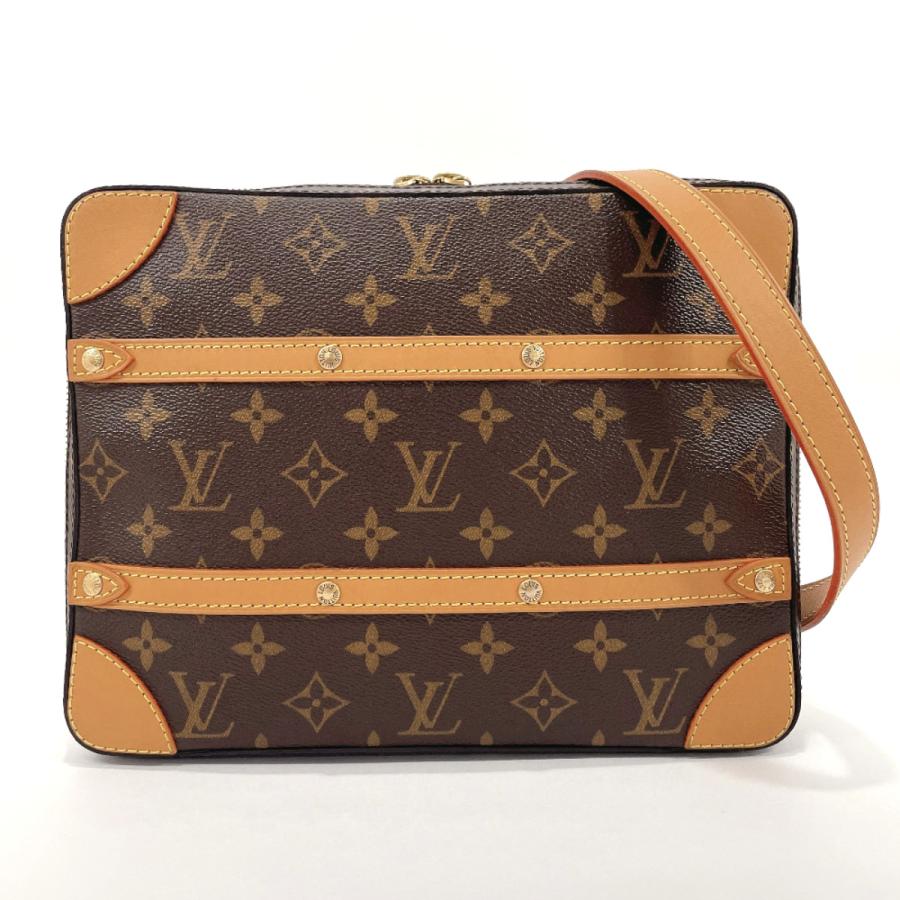 LOUIS VUITTON Monogram Petite Malle Shoulder Bag Brown M59149 90167556