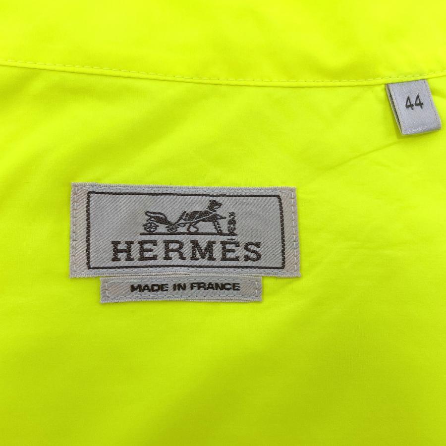 HERMES（エルメス） 半袖シャツ ノーカラー ジップ シャツ