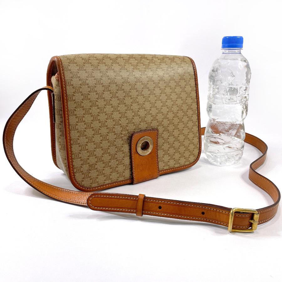 CELINE セリーヌ ショルダーバッグ 斜め掛け可能 マカダム PVC/レザー
