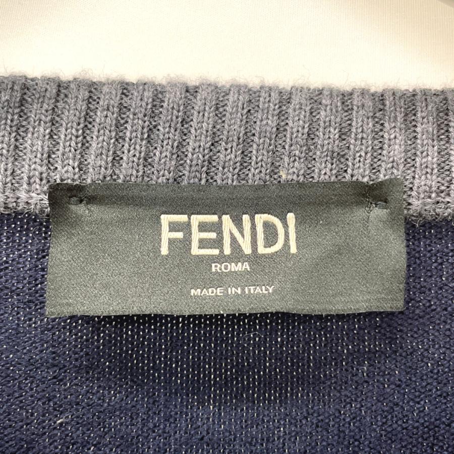 FENDI（フェンディ） ニット A52V モンスターニット ウール ネイビー